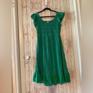 Maurices Kelly green dress size XL eyelet lace cottage core fit and flare